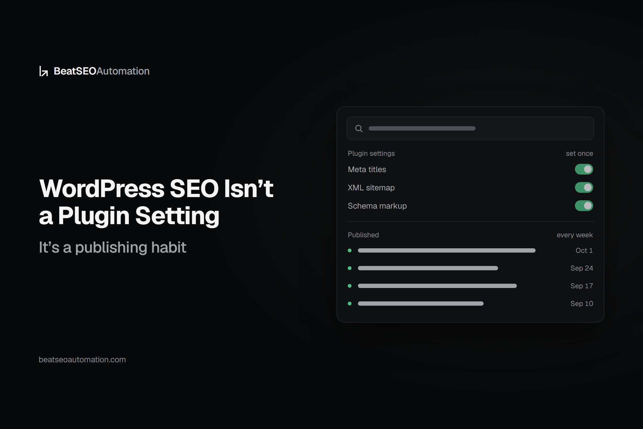 WordPress SEO means two things working together: technical on-page optimization (handled by a plugin like Yoast or Rank Math) and a steady…